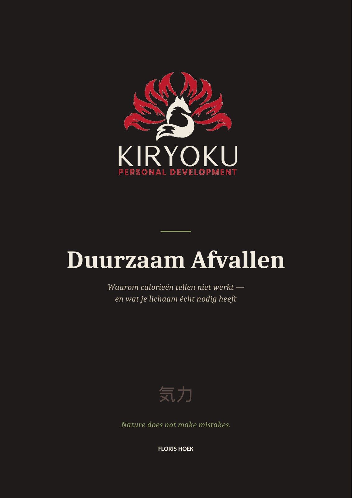Cover van het e-book Duurzaam Afvallen van Floris Hoek.